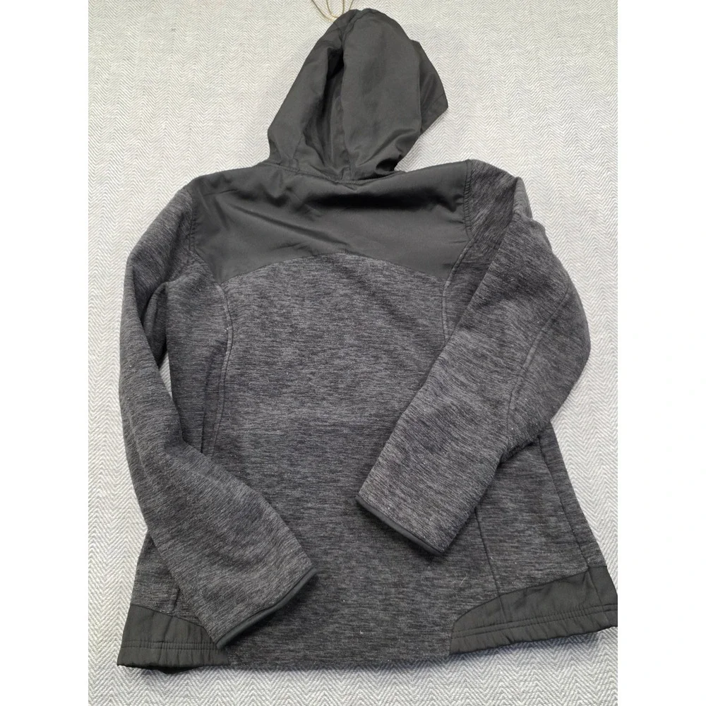 Snozu Performance Mens Full Zip Hoodie Gray Heathered Fleece Jacket Large‎ L